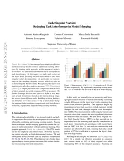 Task Singular Vectors: Reducing Task Interference in Model Merging