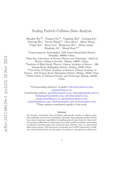 Scaling Particle Collision Data Analysis