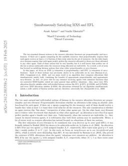 Simultaneously Satisfying MXS and EFL