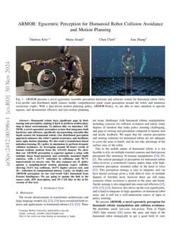 ARMOR: Egocentric Perception for Humanoid Robot Collision Avoidance and
  Motion Planning