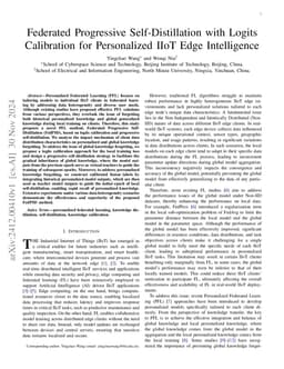 Federated Progressive Self-Distillation with Logits Calibration for
  Personalized IIoT Edge Intelligence