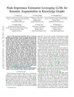 Node Importance Estimation Leveraging LLMs for Semantic Augmentation in
  Knowledge Graphs