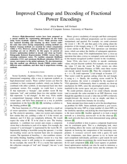 Improved Cleanup and Decoding of Fractional Power Encodings