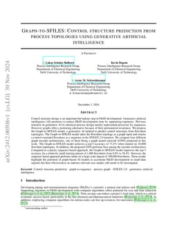 Graph-to-SFILES: Control structure prediction from process topologies
  using generative artificial intelligence