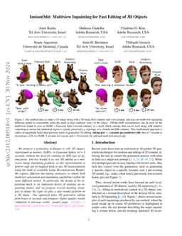 Instant3dit: Multiview Inpainting for Fast Editing of 3D Objects
