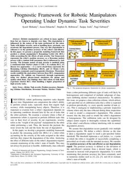 Prognostic Framework for Robotic Manipulators Operating Under Dynamic
  Task Severities