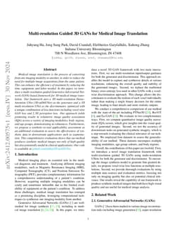 Multi-resolution Guided 3D GANs for Medical Image Translation