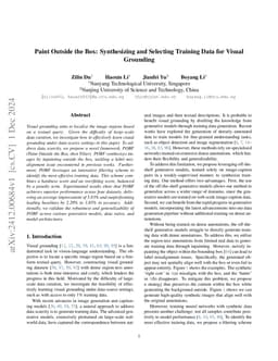Paint Outside the Box: Synthesizing and Selecting Training Data for Visual Grounding