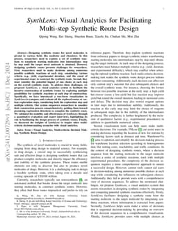 SynthLens: Visual Analytics for Facilitating Multi-step Synthetic Route
  Design