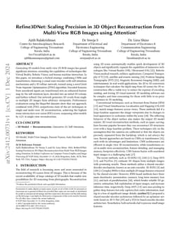 Refine3DNet: Scaling Precision in 3D Object Reconstruction from
  Multi-View RGB Images using Attention
