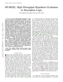 HT-HEDL: High-Throughput Hypothesis Evaluation in Description Logic