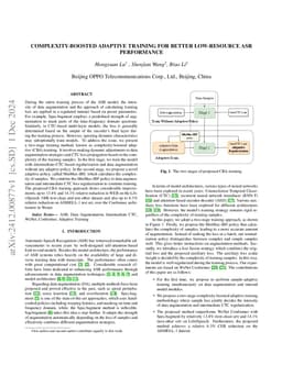 Complexity boosted adaptive training for better low resource ASR
  performance