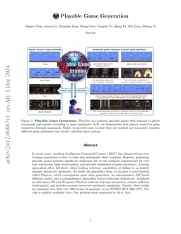 Playable Game Generation
