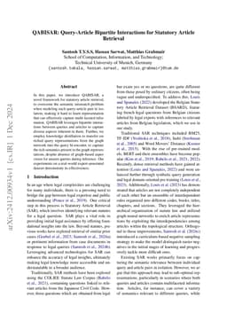 QABISAR: Query-Article Bipartite Interactions for Statutory Article
  Retrieval