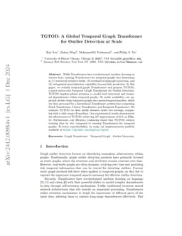 TGTOD: A Global Temporal Graph Transformer for Outlier Detection at
  Scale