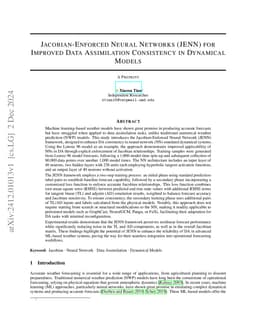 Jacobian-Enforced Neural Networks (JENN) for Improved Data Assimilation
  Consistency in Dynamical Models