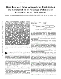 Deep Learning-Based Approach for Identification and Compensation of
  Nonlinear Distortions in Parametric Array Loudspeakers