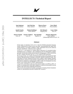 INTELLECT-1 Technical Report