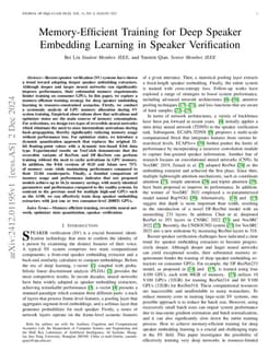 Memory-Efficient Training for Deep Speaker Embedding Learning in Speaker
  Verification
