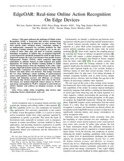 EdgeOAR: Real-time Online Action Recognition On Edge Devices