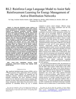 RL2: Reinforce Large Language Model to Assist Safe Reinforcement
  Learning for Energy Management of Active Distribution Networks