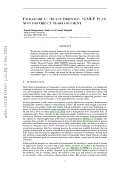 Hierarchical Object-Oriented POMDP Planning for Object Rearrangement