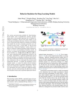 Behavior Backdoor for Deep Learning Models