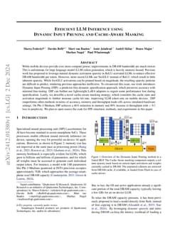 Efficient LLM Inference using Dynamic Input Pruning and Cache-Aware Masking