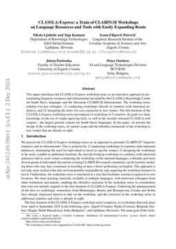 CLASSLA-Express: a Train of CLARIN.SI Workshops on Language Resources
  and Tools with Easily Expanding Route