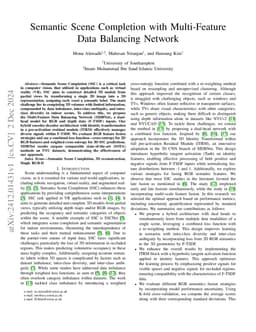 Semantic Scene Completion with Multi-Feature Data Balancing Network