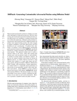 DiffPatch: Generating Customizable Adversarial Patches using Diffusion Models