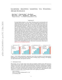 Learning Adaptive Lighting via Channel-Aware Guidance