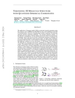 Tokenizing 3D Molecule Structure with Quantized Spherical Coordinates