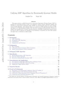 Unifying AMP Algorithms for Rotationally-Invariant Models