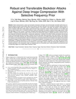 Robust and Transferable Backdoor Attacks Against Deep Image Compression
  With Selective Frequency Prior