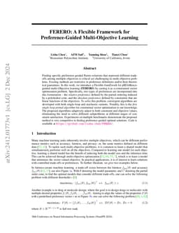 FERERO: A Flexible Framework for Preference-Guided Multi-Objective
  Learning
