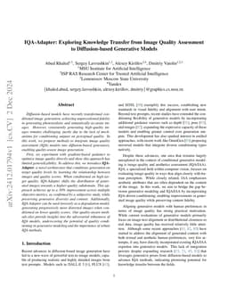 IQA-Adapter: Exploring Knowledge Transfer from Image Quality Assessment to Diffusion-based Generative Models