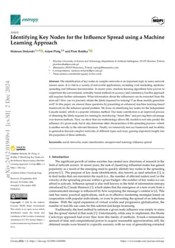 Identifying Key Nodes for the Influence Spread using a Machine Learning
  Approach