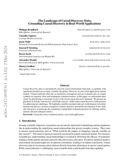 The Landscape of Causal Discovery Data: Grounding Causal Discovery in Real-World Applications
