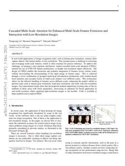 Cascaded Multi-Scale Attention for Enhanced Multi-Scale Feature
  Extraction and Interaction with Low-Resolution Images
