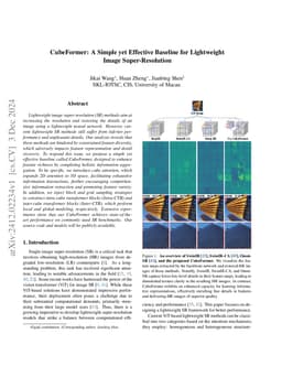CubeFormer: A Simple yet Effective Baseline for Lightweight Image
  Super-Resolution