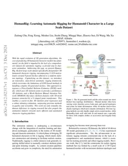 HumanRig: Learning Automatic Rigging for Humanoid Character in a Large
  Scale Dataset