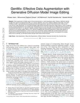 GenMix: Effective Data Augmentation with Generative Diffusion Model
  Image Editing