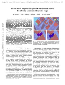 LiDAR-based Registration against Georeferenced Models for Globally
  Consistent Allocentric Maps