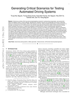 Generating Critical Scenarios for Testing Automated Driving Systems
