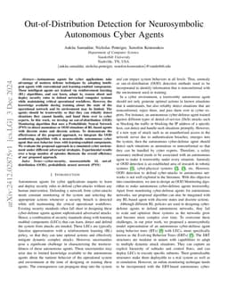 Out-of-Distribution Detection for Neurosymbolic Autonomous Cyber Agents