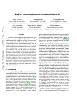 EgoCast: Forecasting Egocentric Human Pose in the Wild