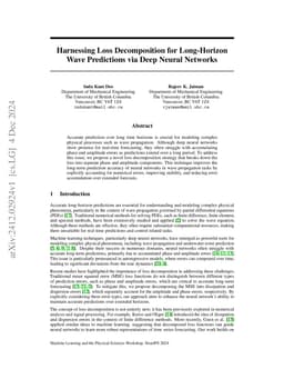 Harnessing Loss Decomposition for Long-Horizon Wave Predictions via Deep
  Neural Networks