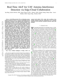 Real-Time AIoT for UAV Antenna Interference Detection via Edge-Cloud
  Collaboration