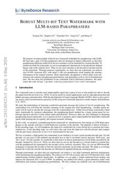 Robust Multi-bit Text Watermark with LLM-based Paraphrasers